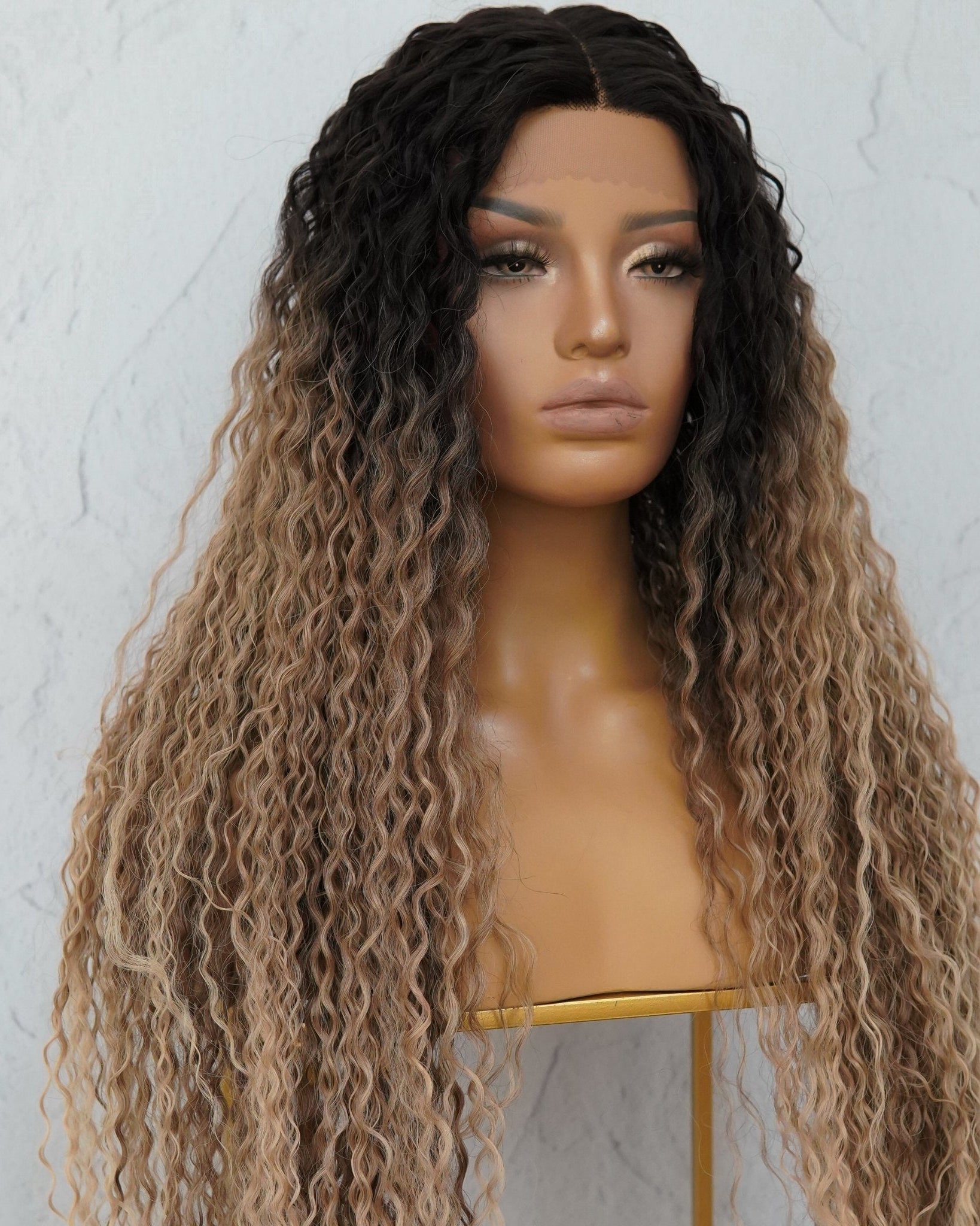 LALA Ombre Brown Lace Front Wig - Milk & Honey Wigs