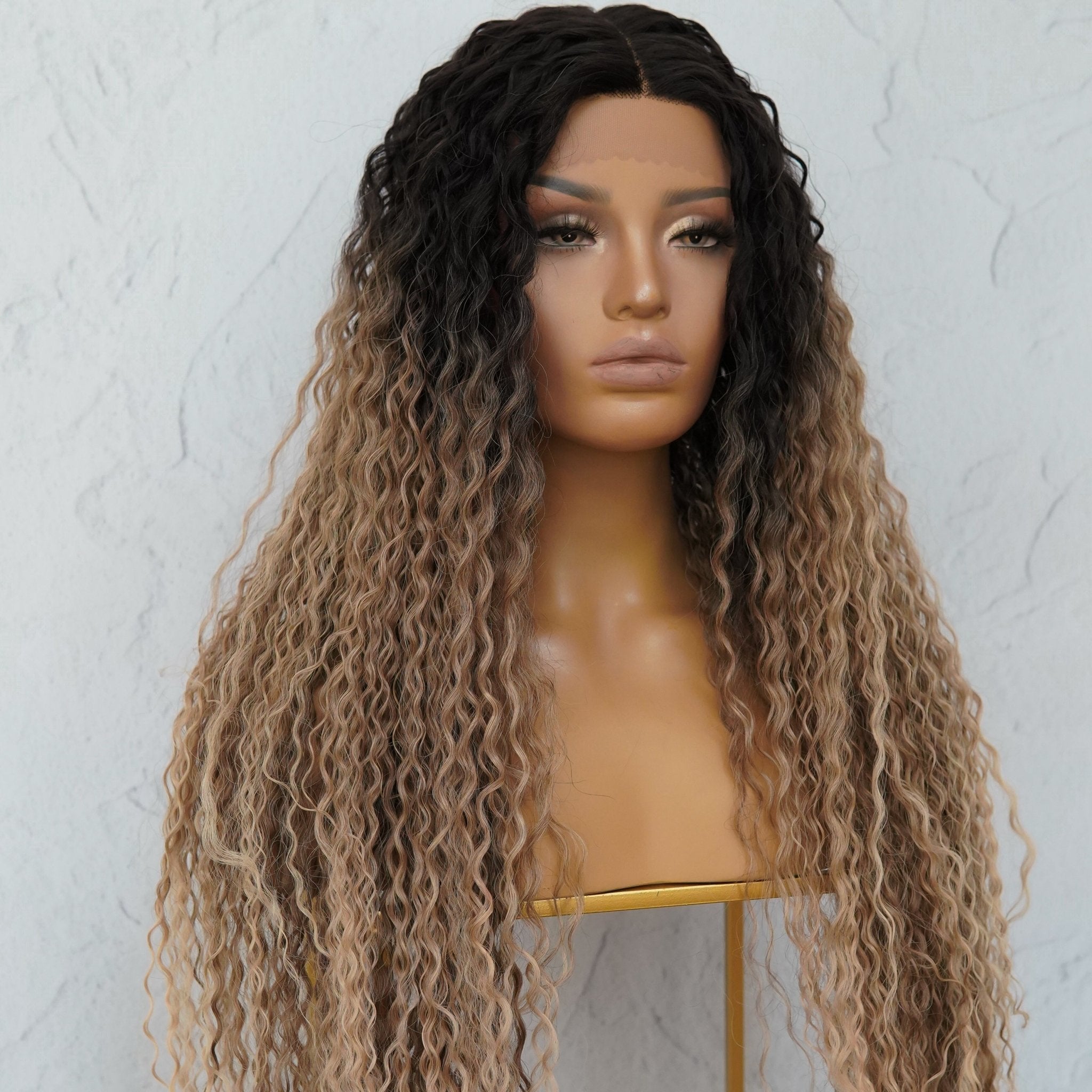 LALA Ombre Brown Lace Front Wig - Milk & Honey Wigs