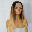 LANIE Ombre Brown Human Hair Lace Front Wig - Milk & Honey Wigs