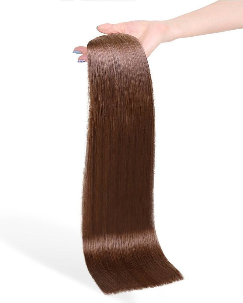 LATTE (6) Human Hair Clip In - Milk & Honey Wigs