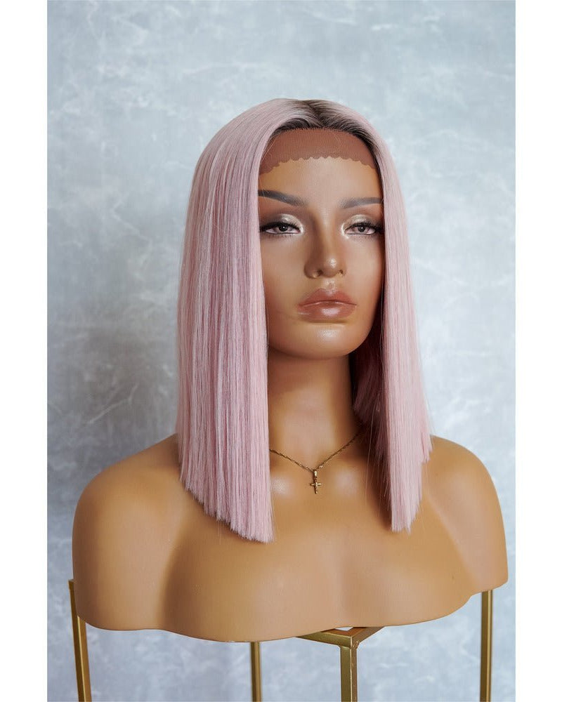 LAURA Pink Ombre Lace Front Wig - Milk & Honey Wigs