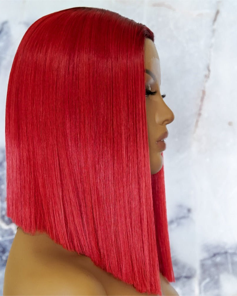 LAURA Red Ombre Lace Front Wig - Milk & Honey Wigs
