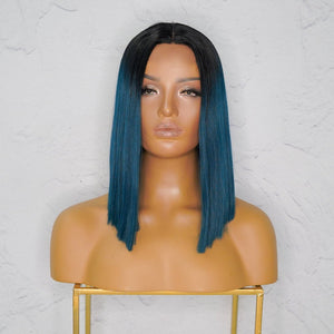 LAURA Teal Ombre Lace Front Wig - Milk & Honey
