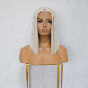 LAURA White Platinum Blonde Lace Front Wig - Milk & Honey