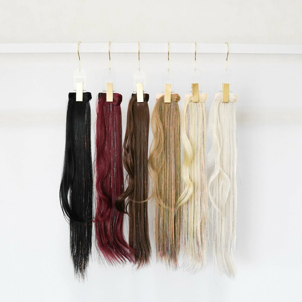 LEAHA synthetic glitter straight ponytail, 22 inch | Milk & Honey Wigs