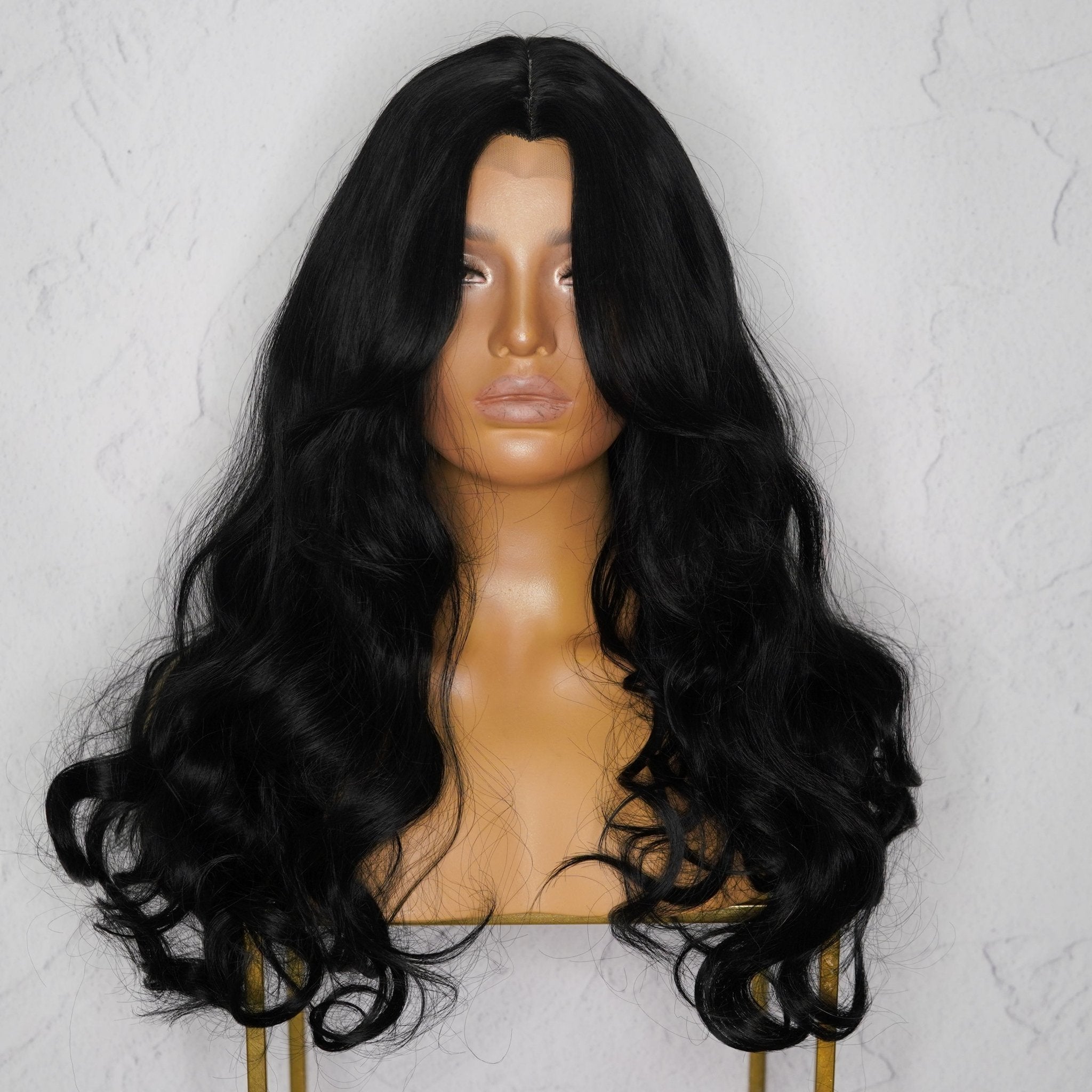 LILA Black Lace Front Wig ** SAMPLE - Milk & Honey Wigs
