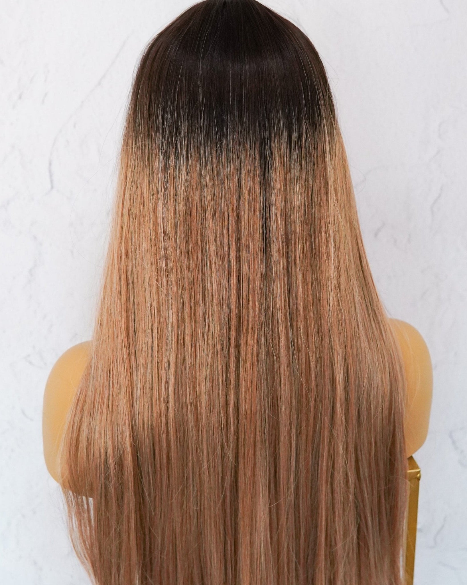 LIRA Caramel Ombre Fringe Wig - Milk & Honey Wigs
