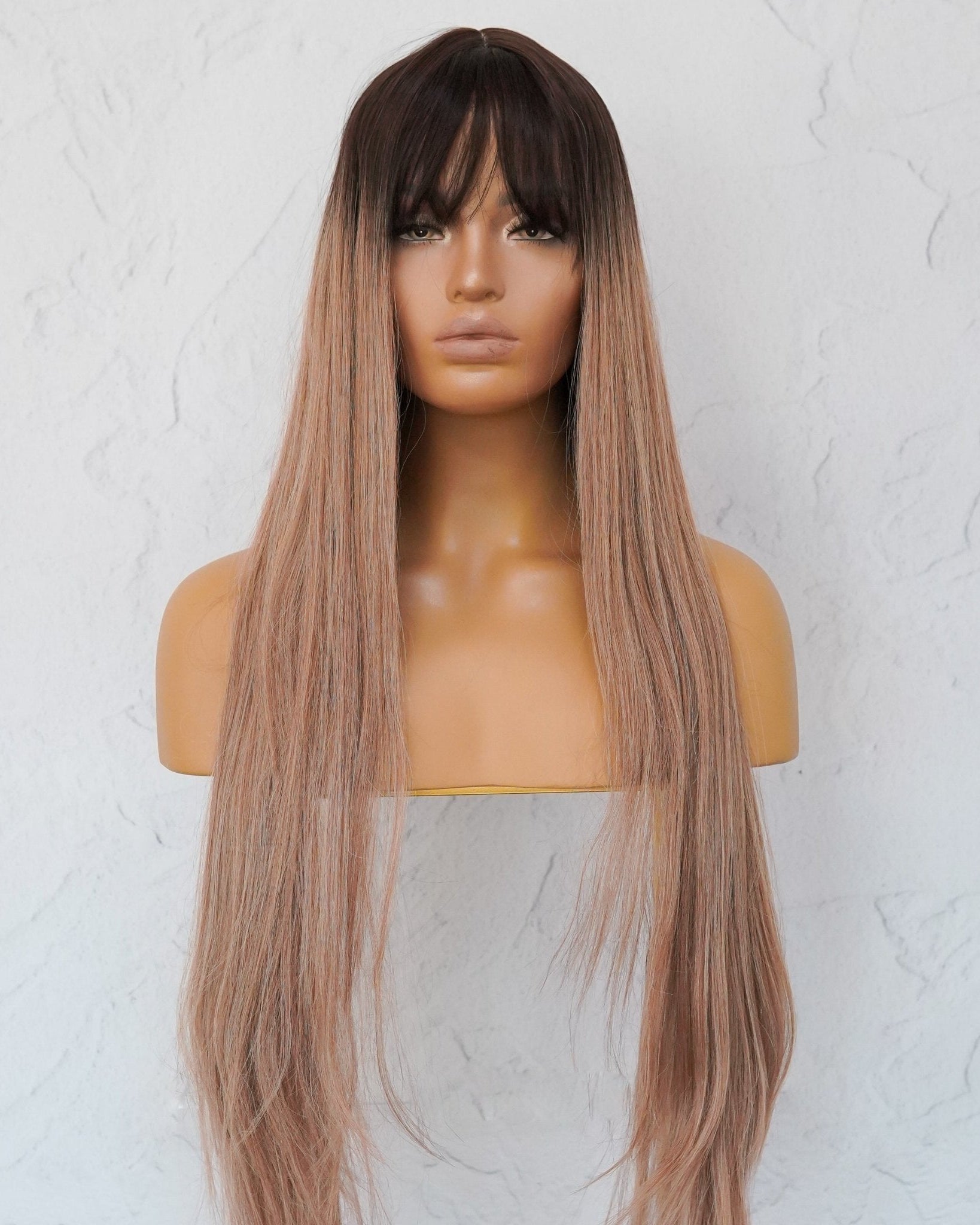 LIRA Caramel Ombre Fringe Wig - Milk & Honey Wigs