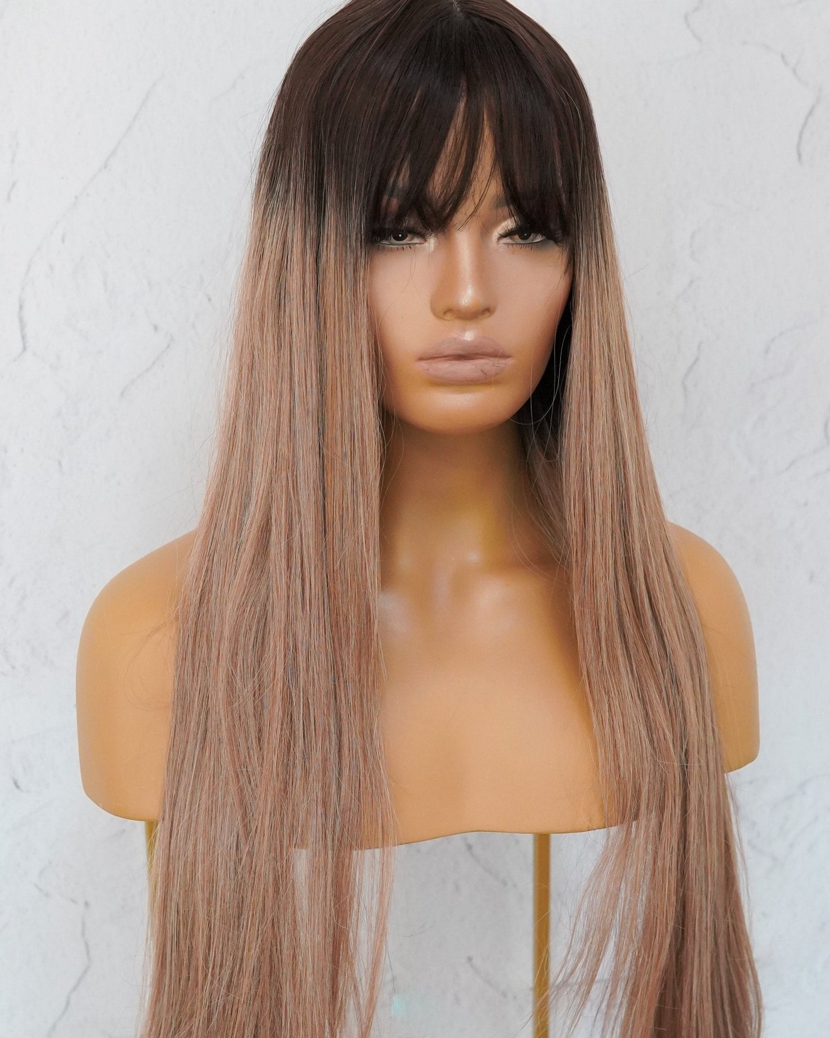 LIRA Caramel Ombre Fringe Wig - Milk & Honey Wigs