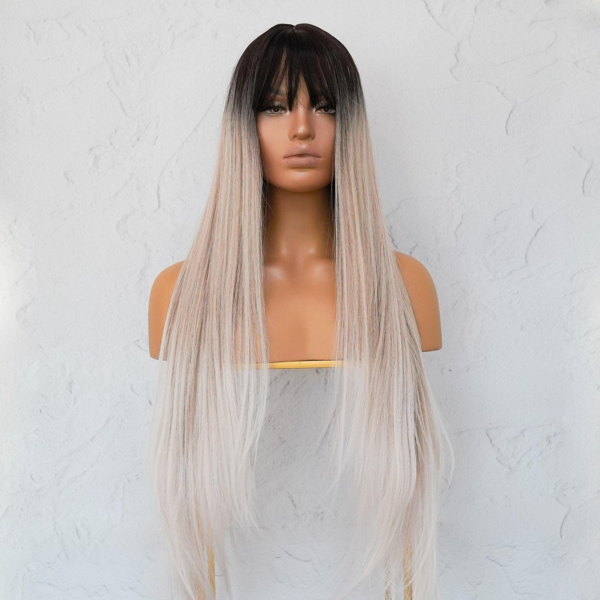 LIRA Three Tone Ombre Fringe Wig - Milk & Honey Wigs
