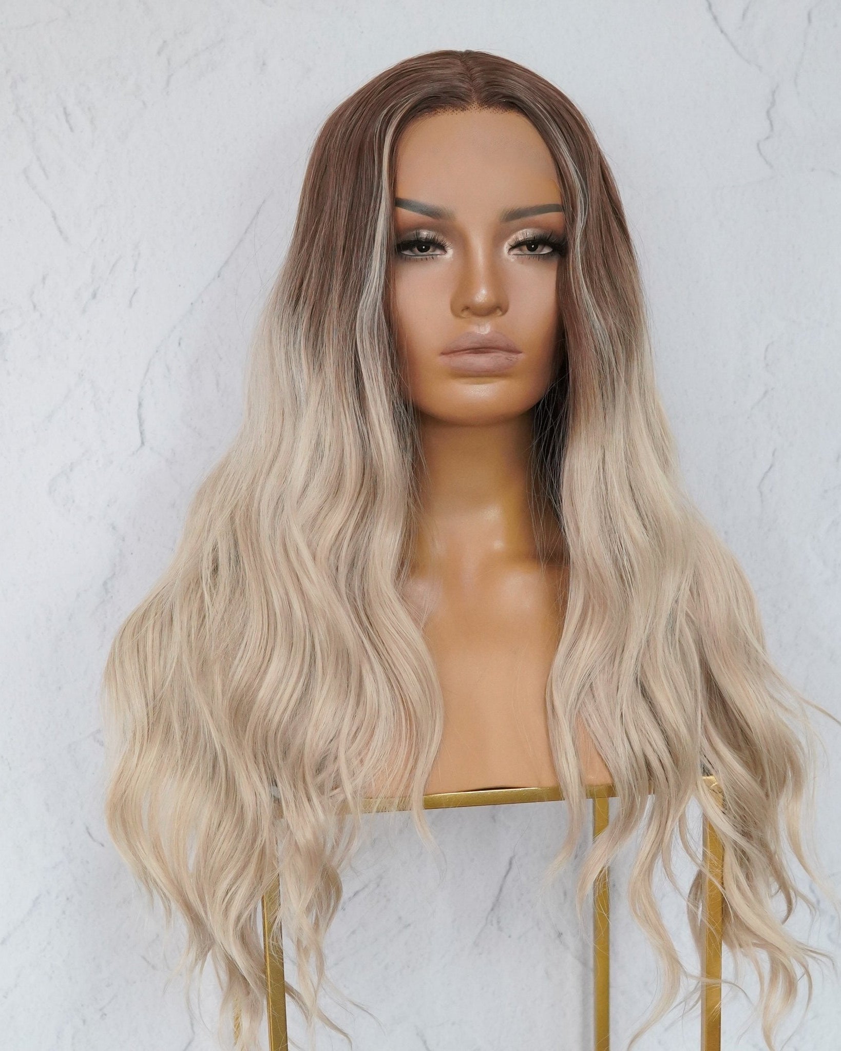 LOLA Ombre Brown Lace Front Wig - Milk & Honey Wigs