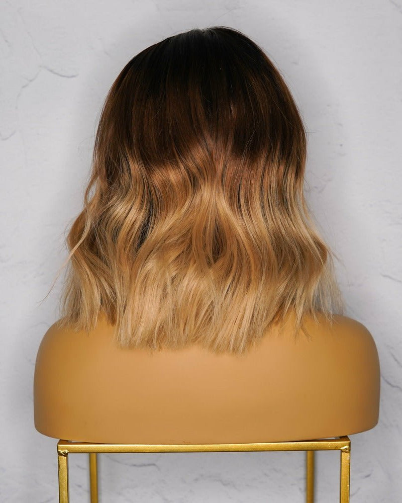 LORELEI Ombre Brown Human Hair Lace Front Wig - Milk & Honey Wigs