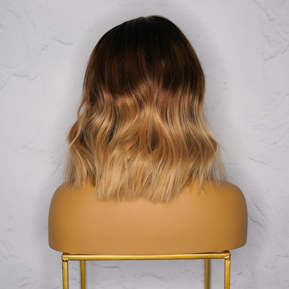 LORELEI Ombre Brown Human Hair Lace Front Wig - Milk & Honey Wigs