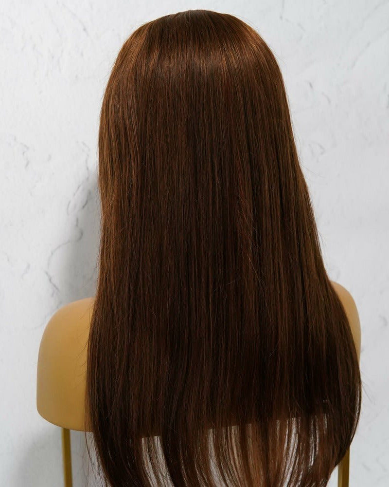 LOREN Medium Brown Human Hair U Part Wig - Milk & Honey Wigs