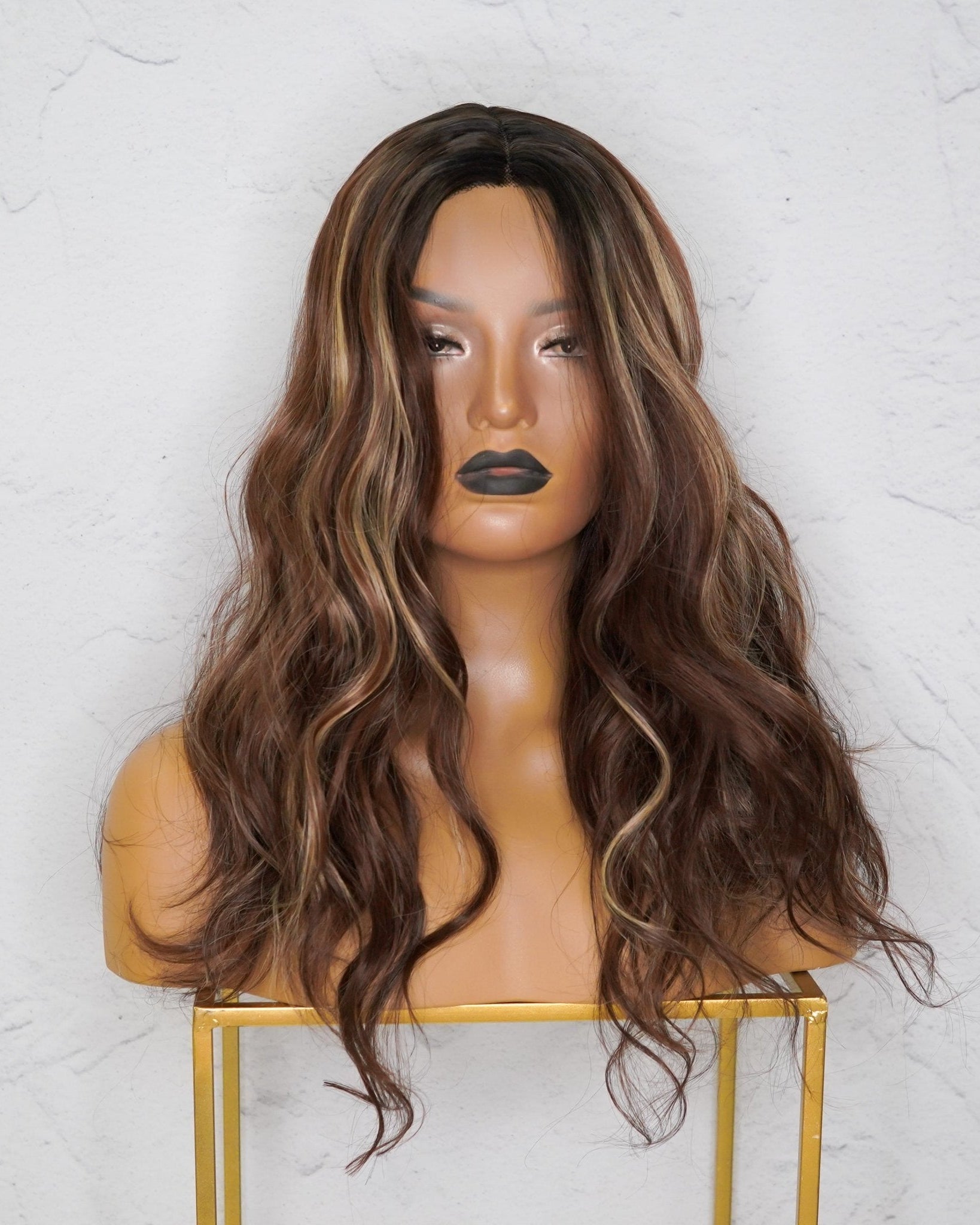 LORETTA Mixed Brown Lace Front Wig - Milk & Honey Wigs
