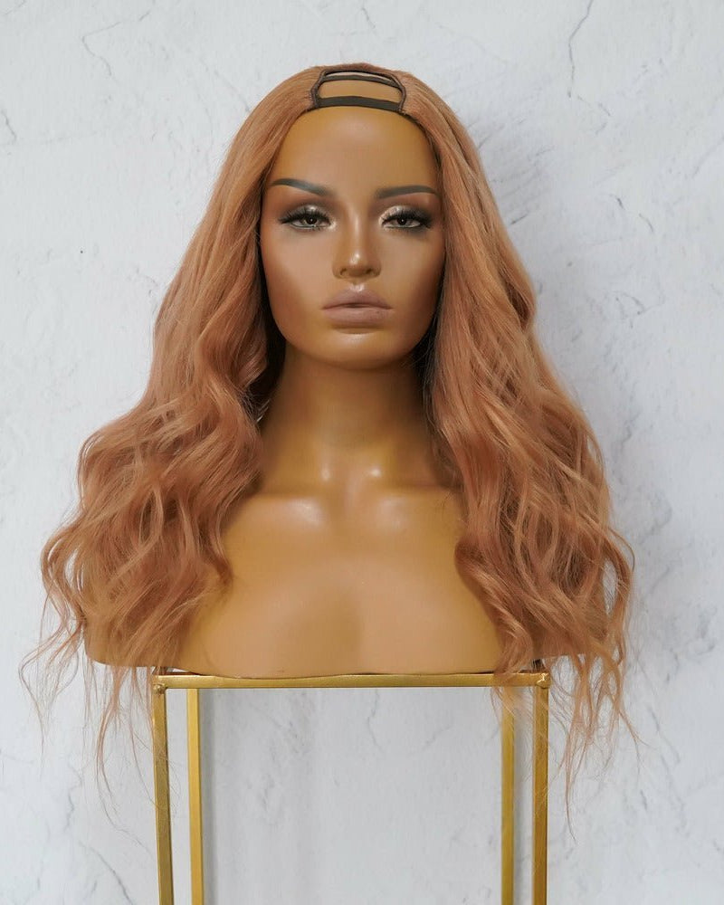 LOUISE Dark Strawberry Blonde Human Hair U Part Wig - Milk & Honey Wigs