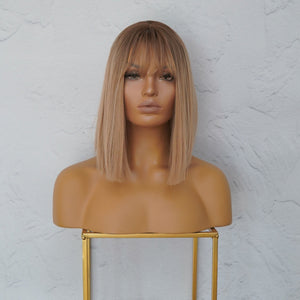 LUCIANA Ombre Blonde Fringe Wig - Milk & Honey