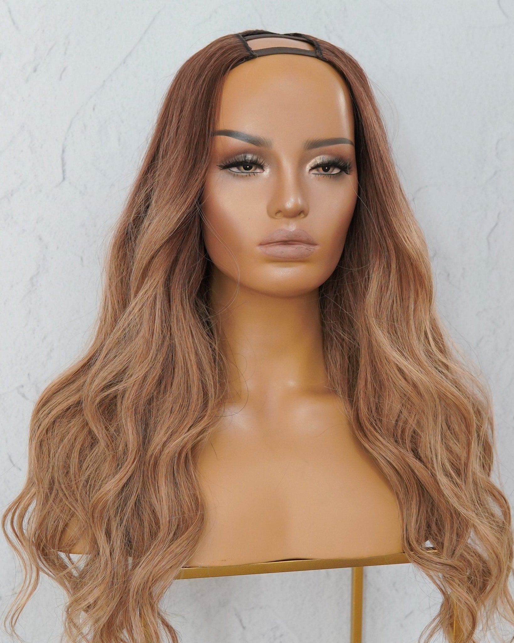 LUKA Ombre Brown Human Hair U Part Wig - Milk & Honey Wigs