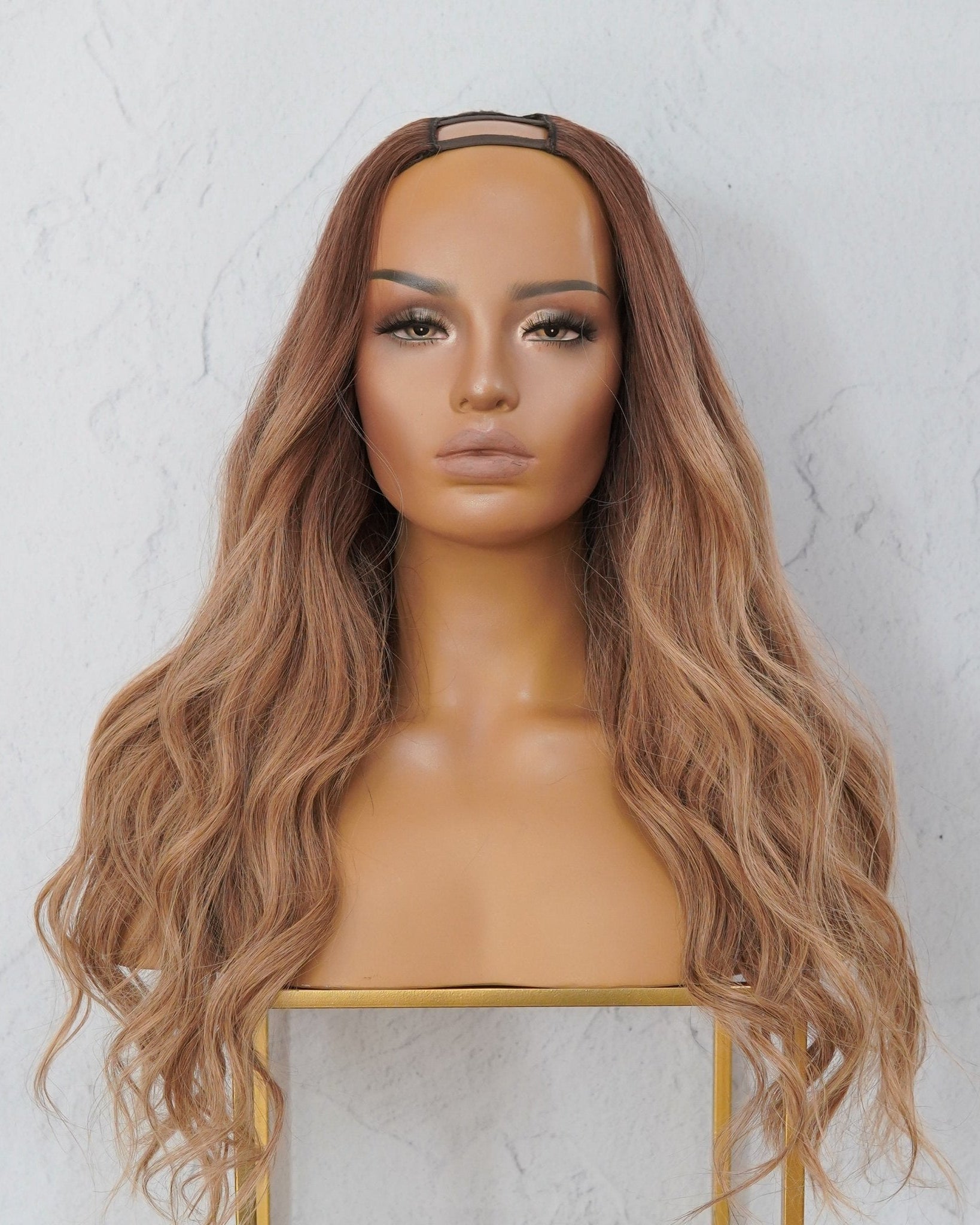 LUKA Ombre Brown Human Hair U Part Wig - Milk & Honey Wigs