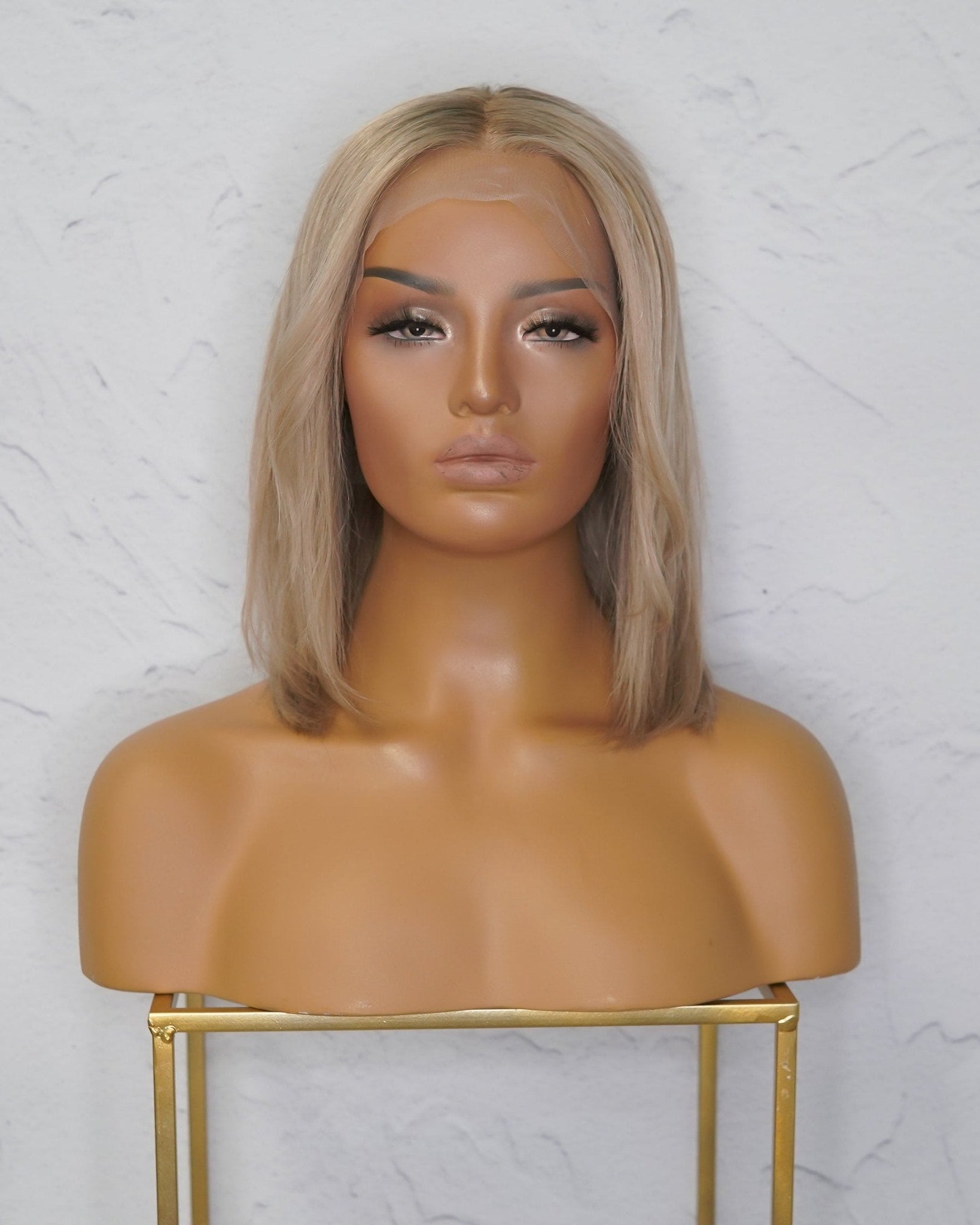 LULU Caramel Blonde Human Hair Lace Front Wig - Milk & Honey Wigs