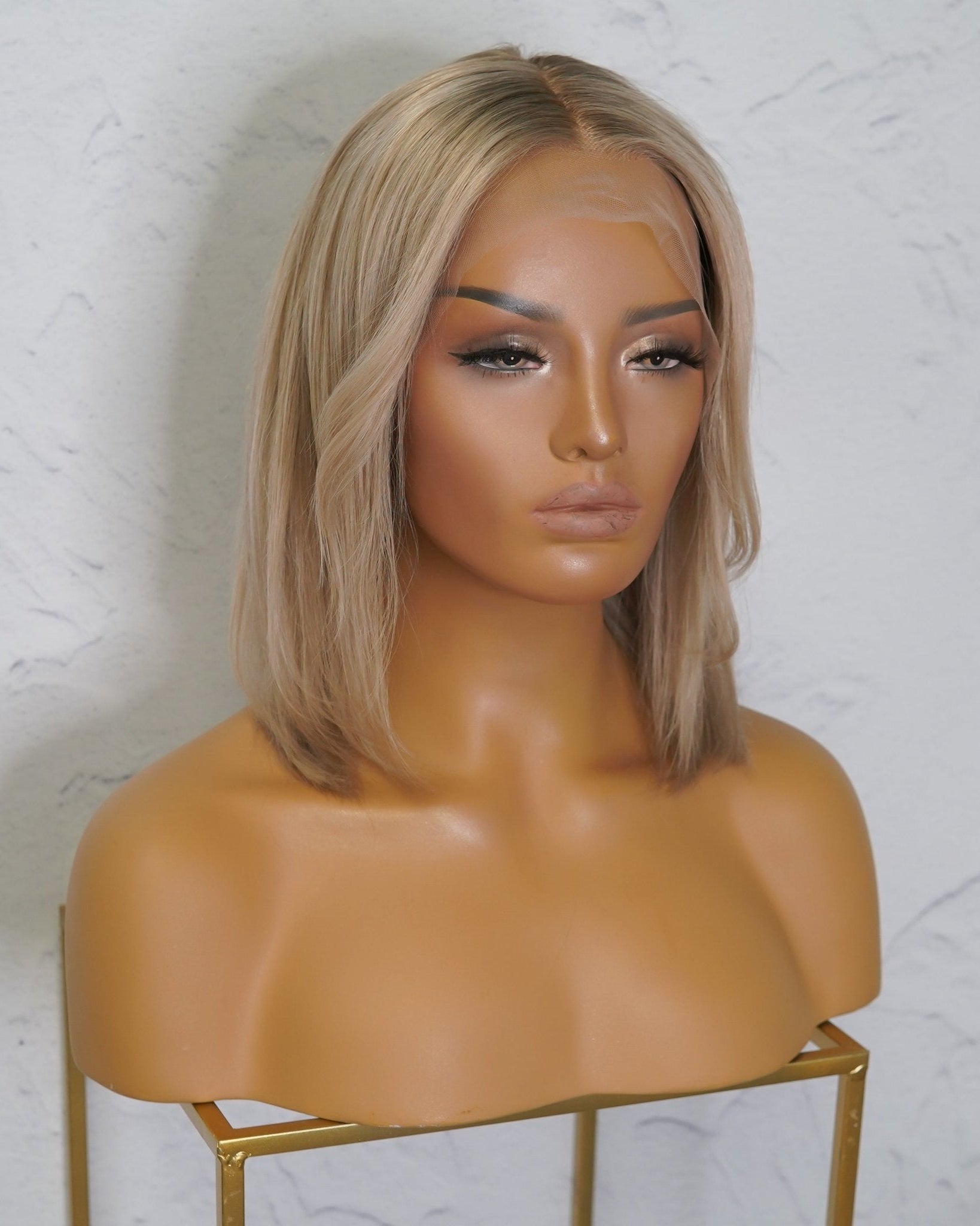 LULU Caramel Blonde Human Hair Lace Front Wig - Milk & Honey Wigs