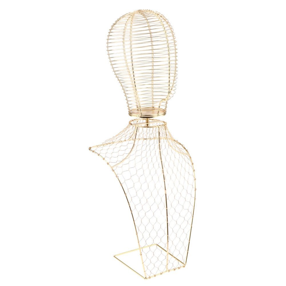 LUXE Metal Wig Stand - Gold - Milk & Honey Wigs