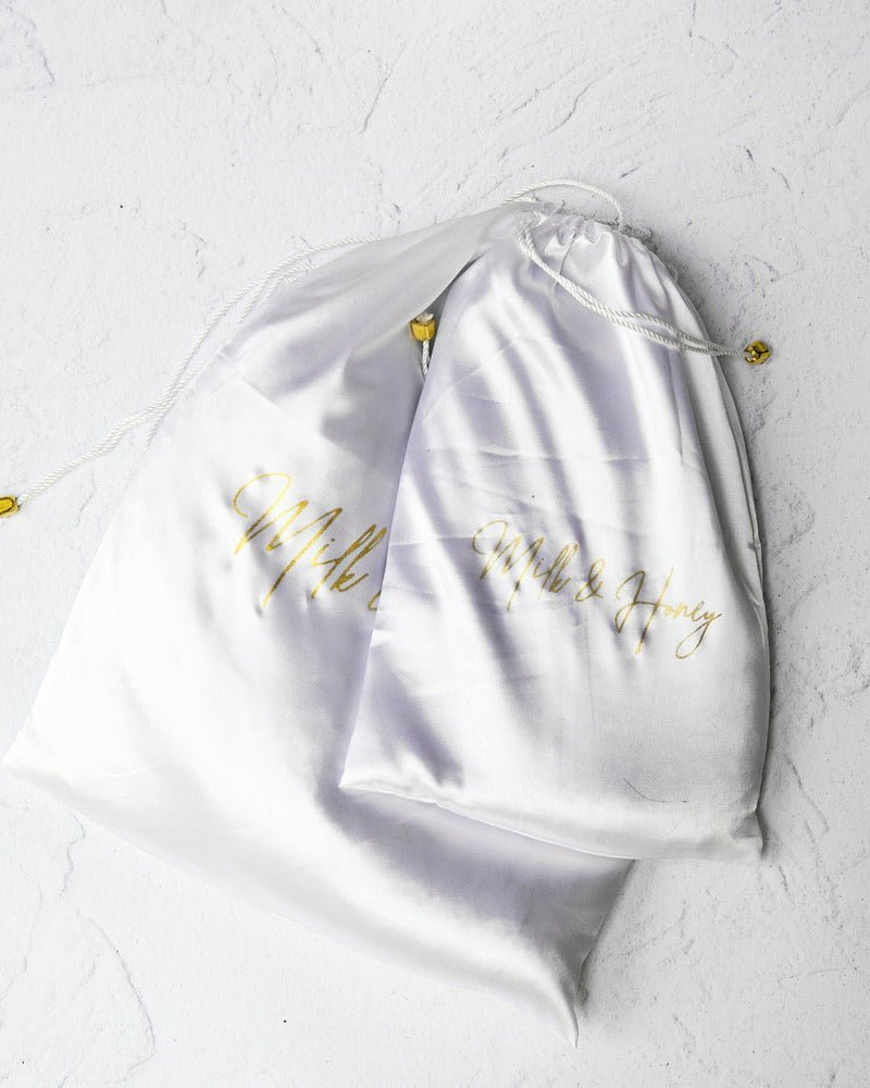 Luxe Satin Care Bag - Milk & Honey Wigs