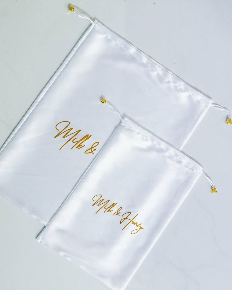 Luxe Satin Care Bag - Milk & Honey Wigs