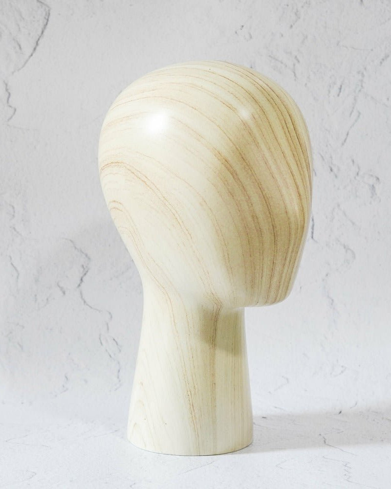 Luxe Wood Finish Wig Stand - Milk & Honey Wigs