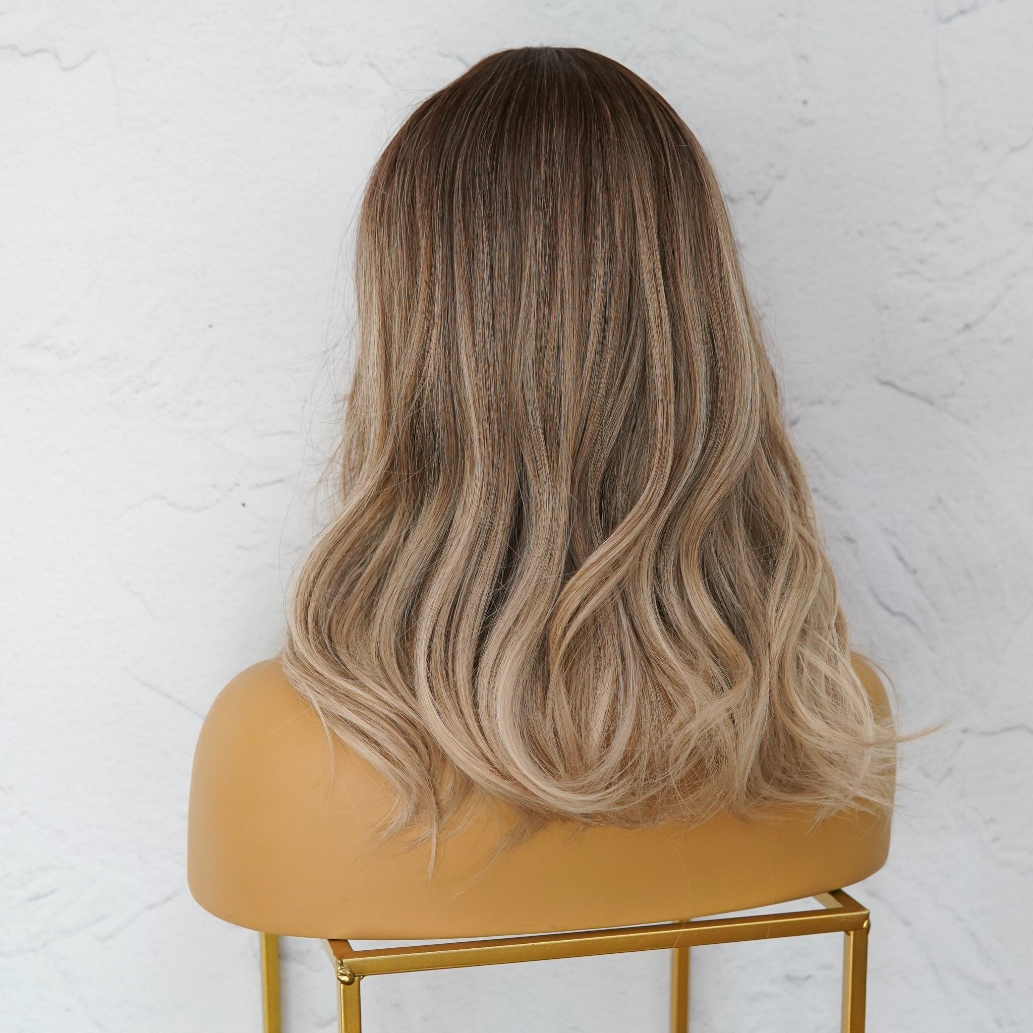 MARLEY Ash Brown Ombre Fringe Wig - Milk & Honey Wigs