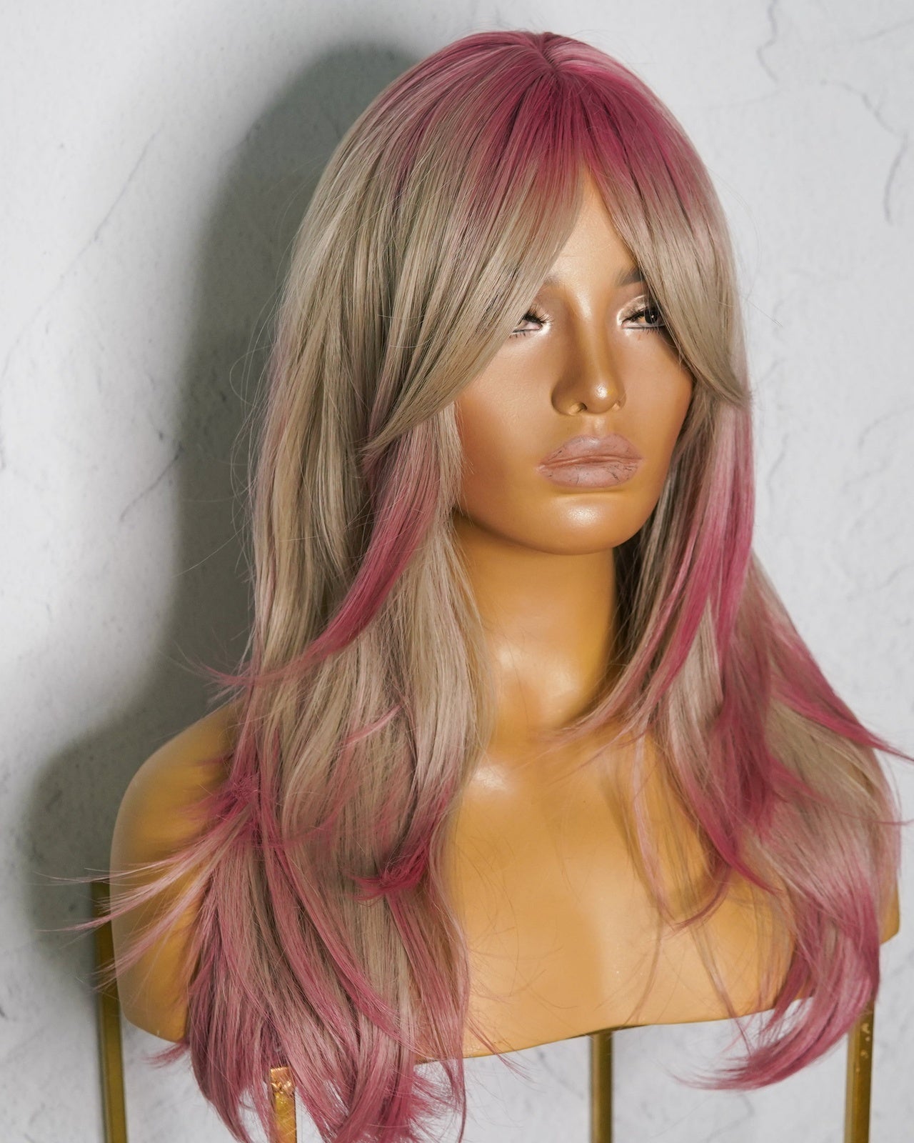 MATILDA Ombre Pink Fringe Wig - Milk & Honey Wigs