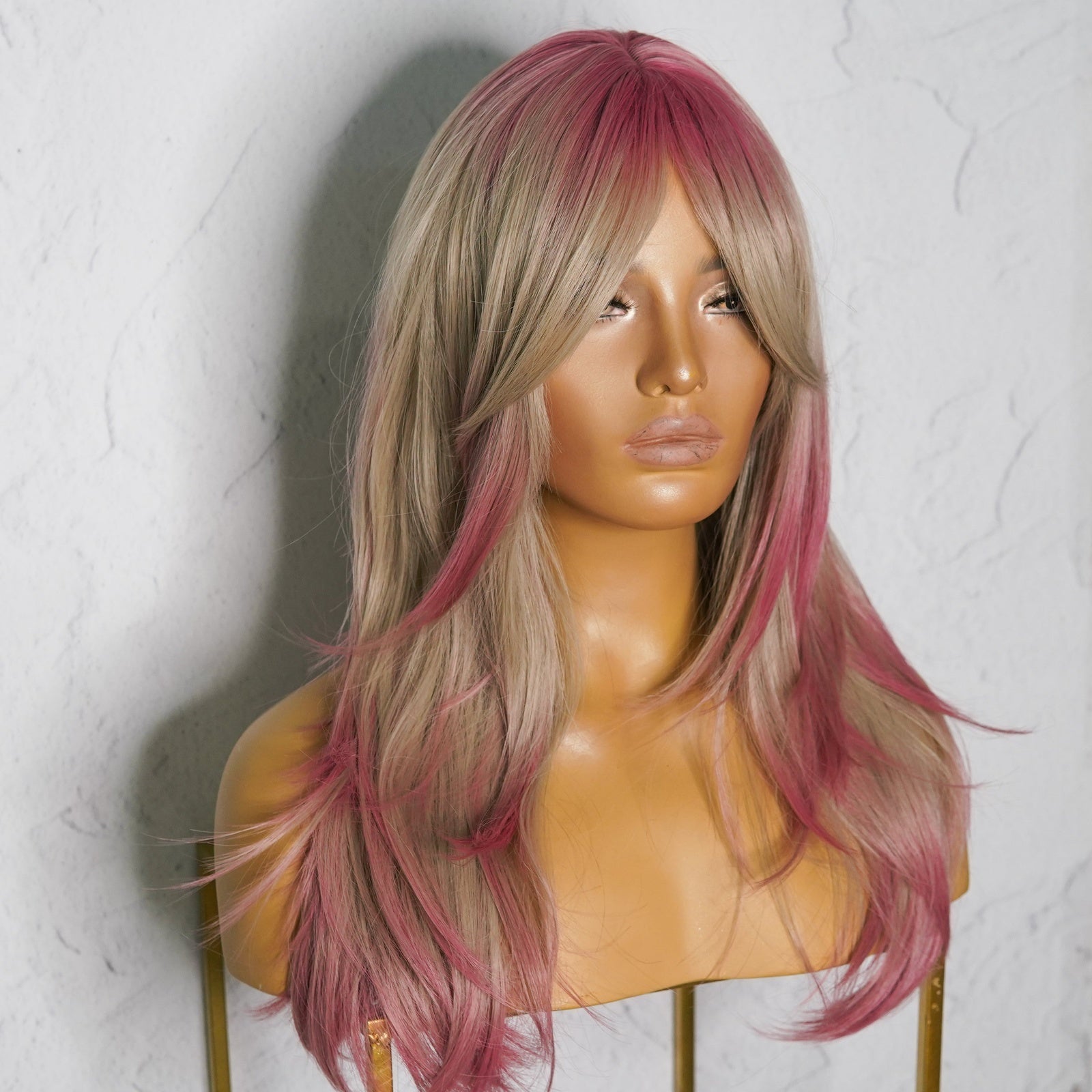 MATILDA Ombre Pink Fringe Wig - Milk & Honey Wigs