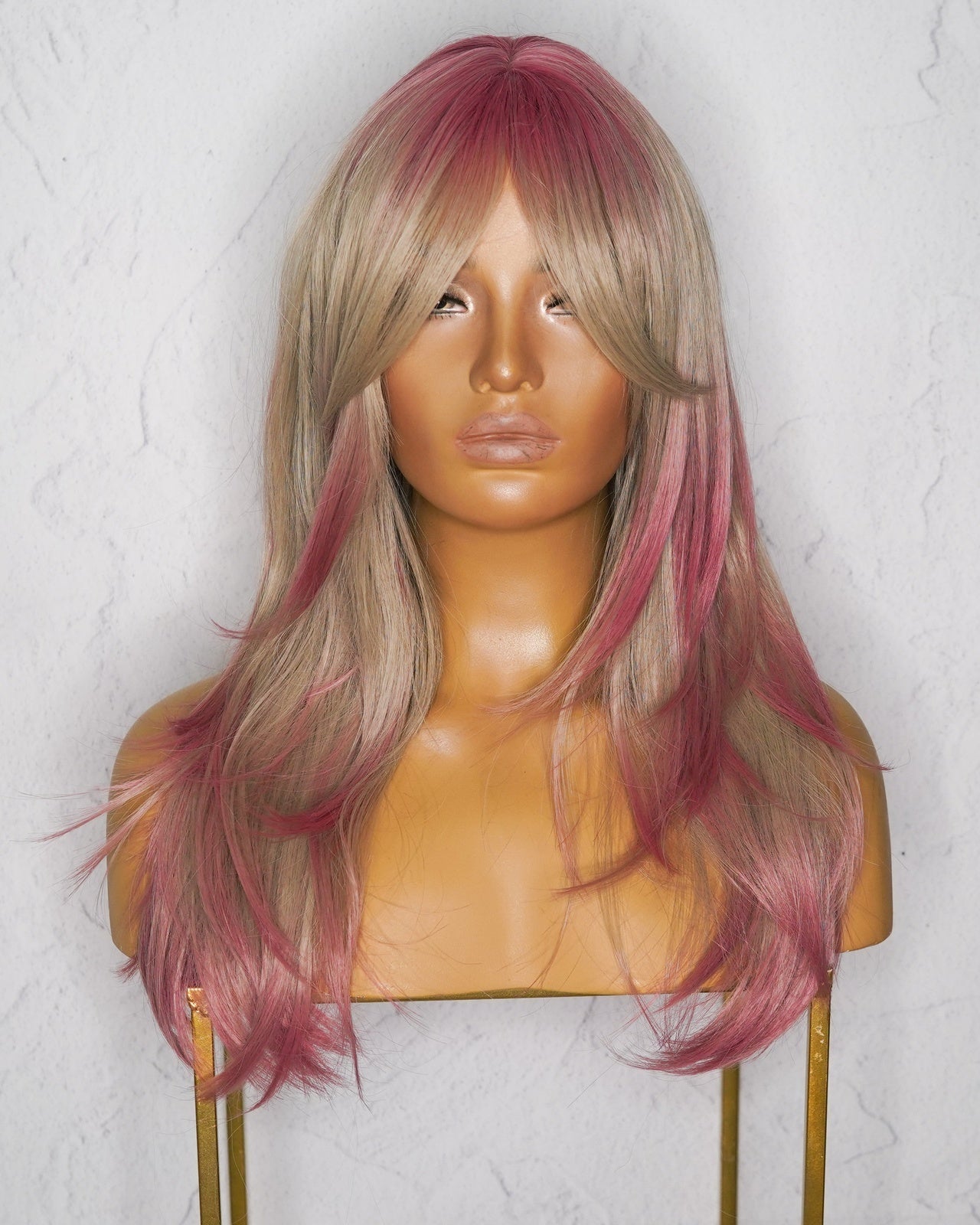 MATILDA Ombre Pink Fringe Wig - Milk & Honey Wigs
