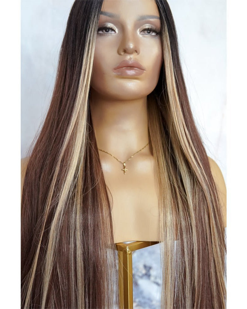 MEGAN MOCHA 30" Lace Front Wig - Milk & Honey Wigs