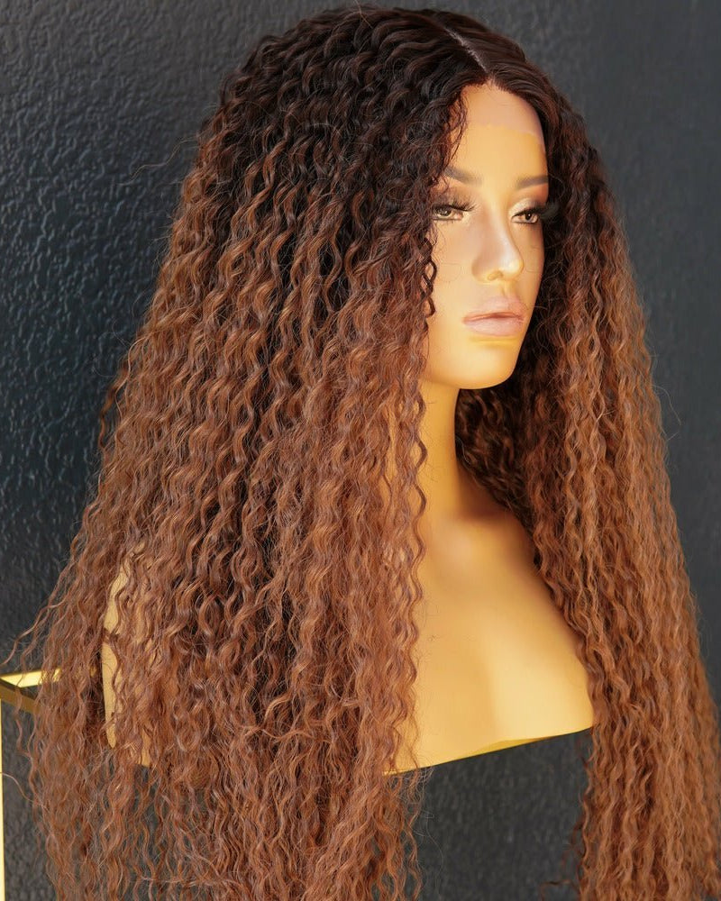 MEGAN Ombre Brown Lace Front Wig - Milk & Honey Wigs