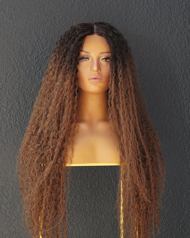 MEGAN Ombre Brown Lace Front Wig - Milk & Honey Wigs