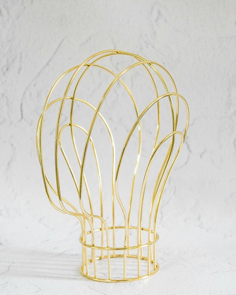Metal Wig Stand - Gold - Milk & Honey Wigs