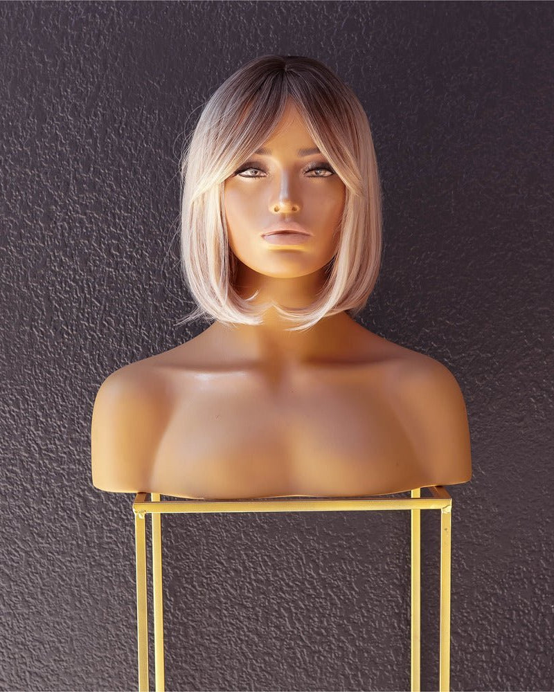 MIAH Ombre Blonde Fringe Bob Wig - Milk & Honey Wigs