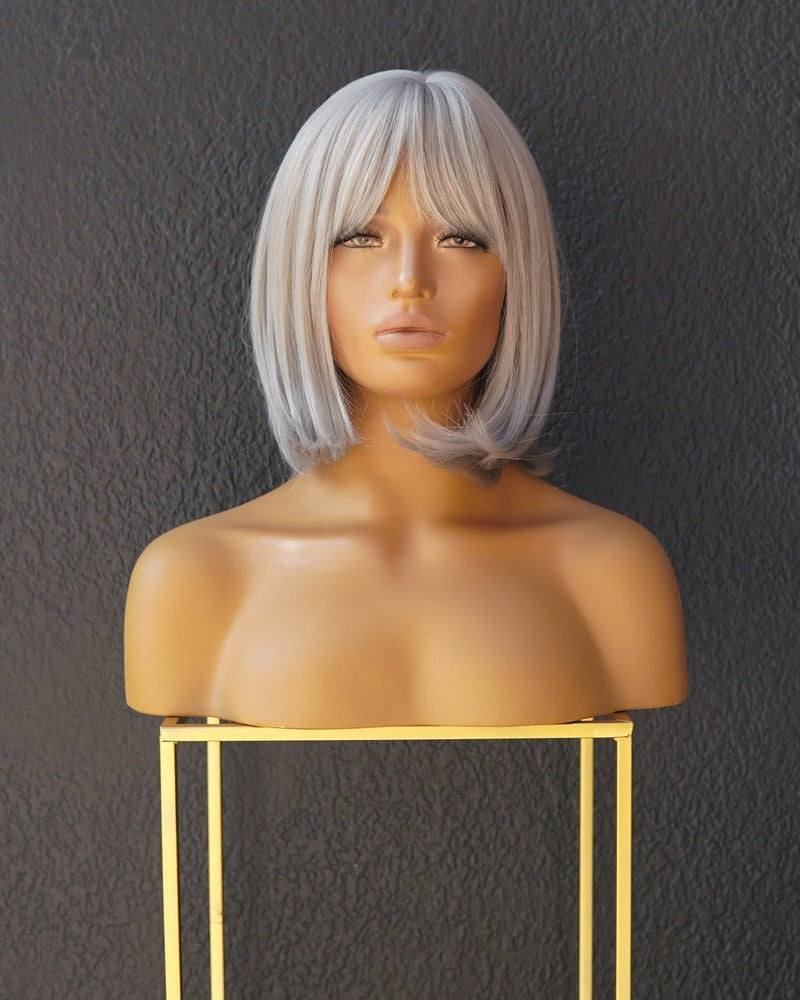 MIAH Silver Fringe Bob Wig - Milk & Honey Wigs