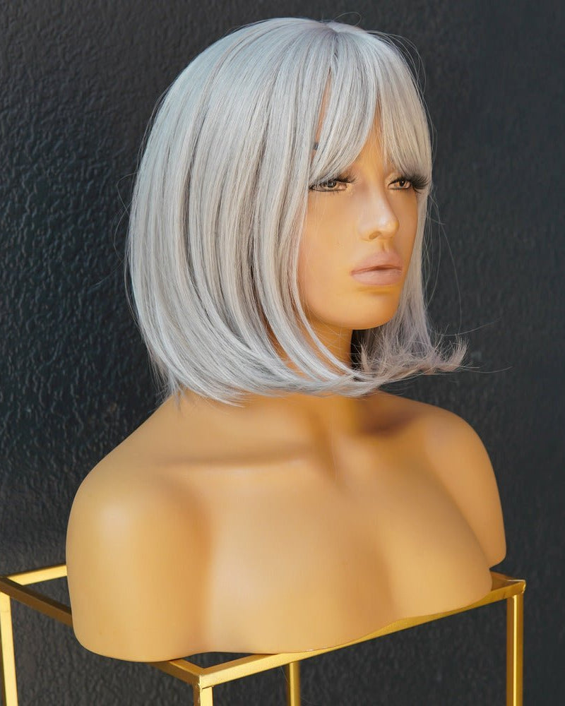 MIAH Silver Fringe Bob Wig - Milk & Honey Wigs