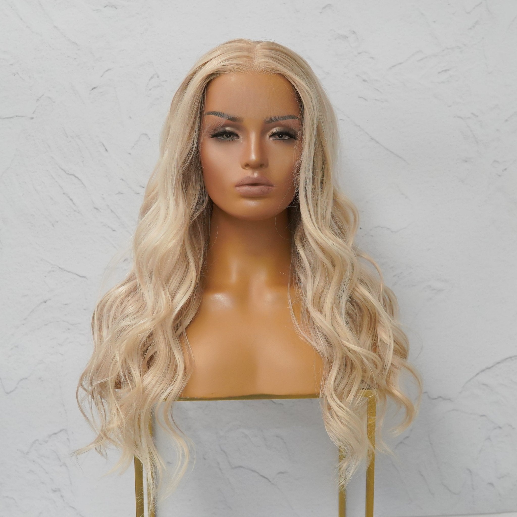 MIAMI Blonde Human Hair Lace Front Wig - Milk & Honey Wigs