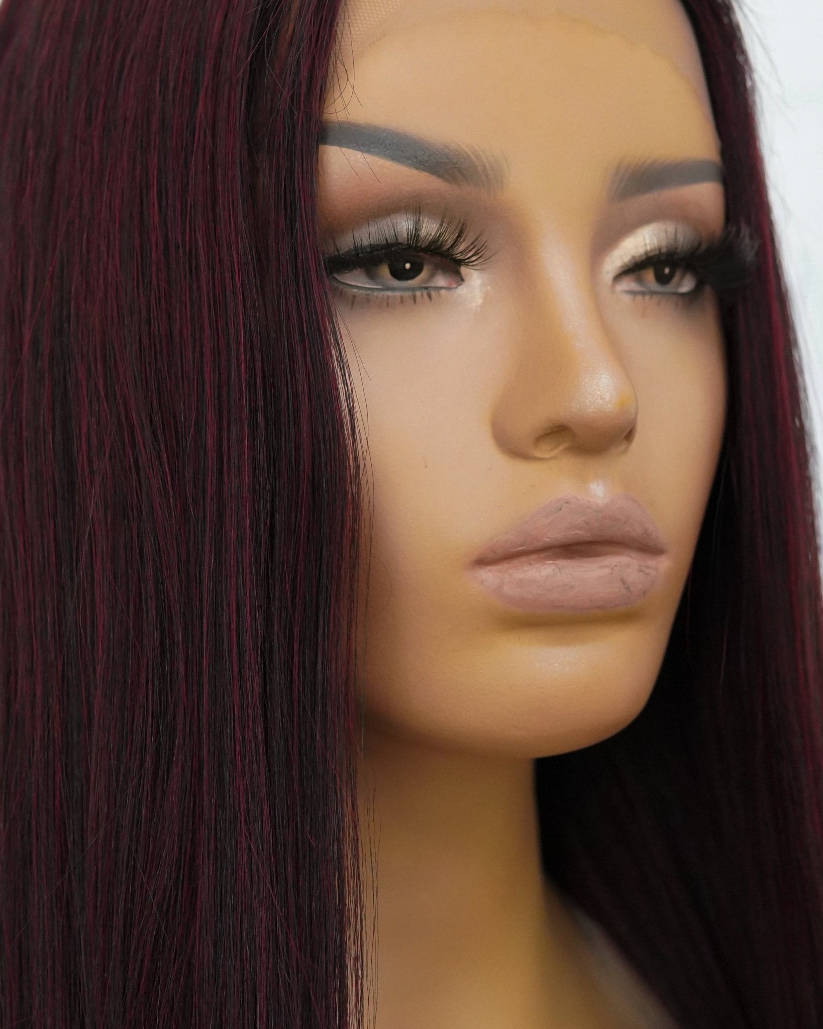 MICHELLE Burgundy Lace Front Wig - Milk & Honey Wigs