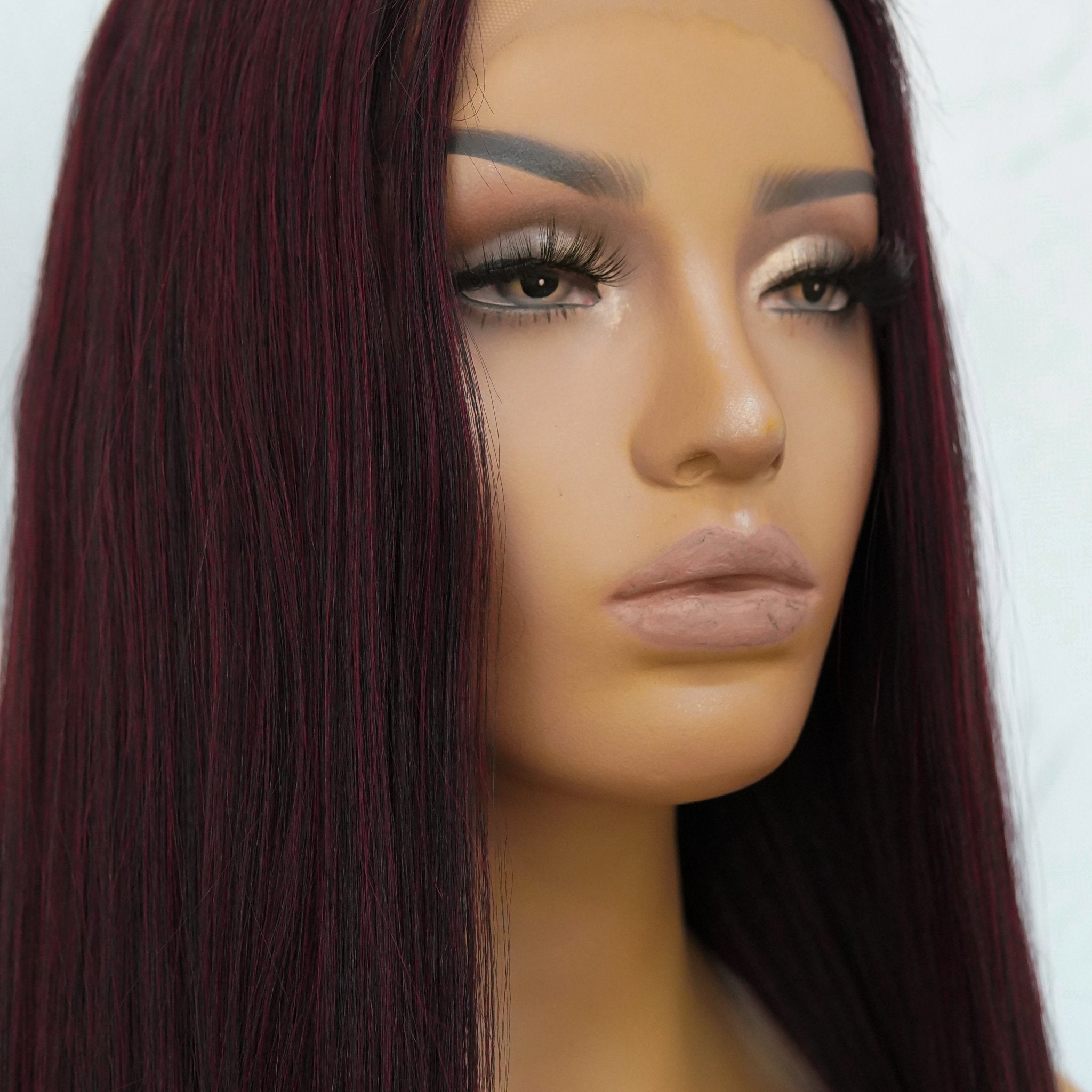 MICHELLE Burgundy Lace Front Wig - Milk & Honey Wigs