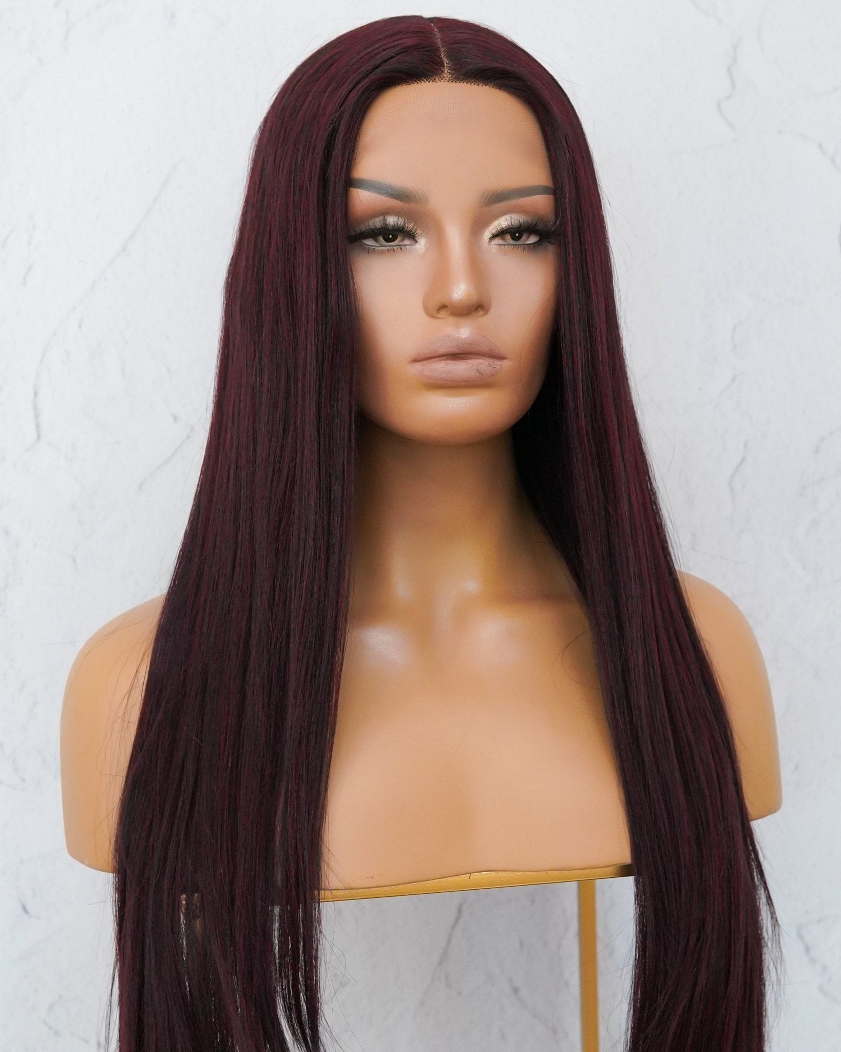 MICHELLE Burgundy Lace Front Wig - Milk & Honey Wigs