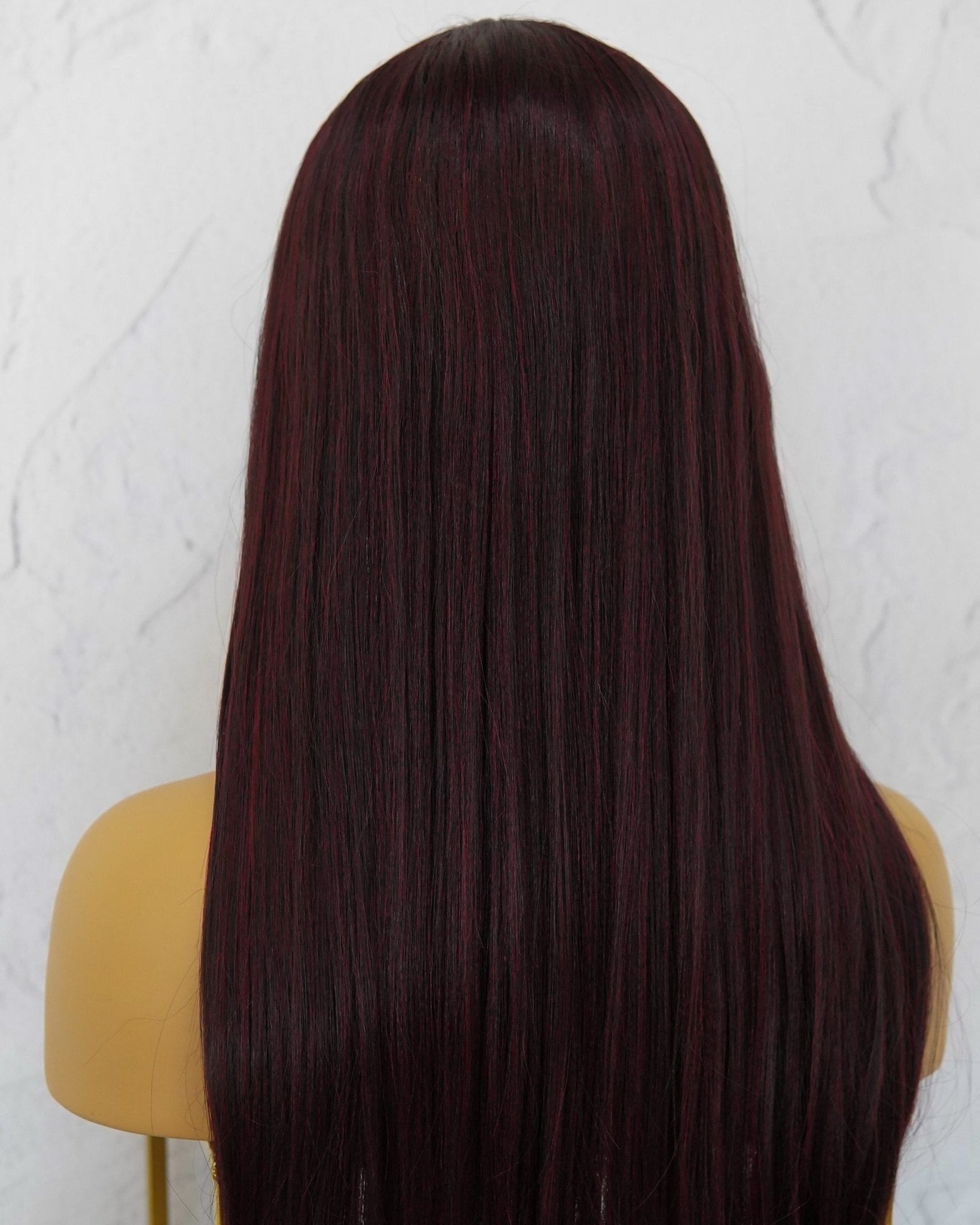 MICHELLE Burgundy Lace Front Wig - Milk & Honey Wigs