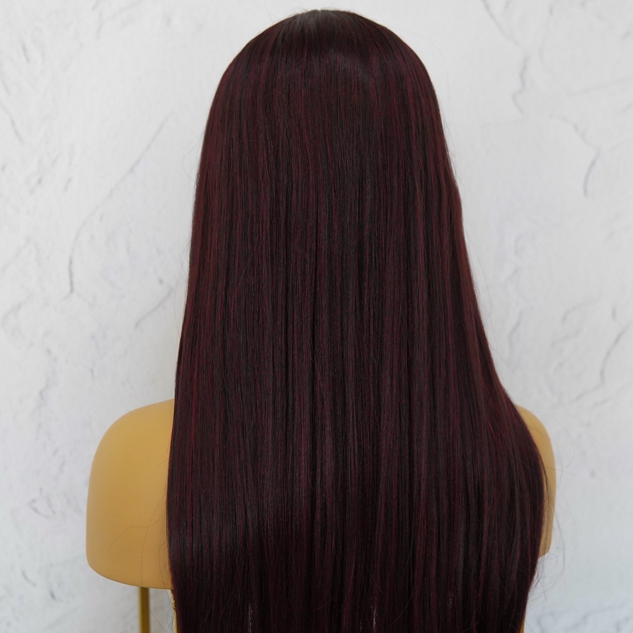 MICHELLE Burgundy Lace Front Wig - Milk & Honey Wigs