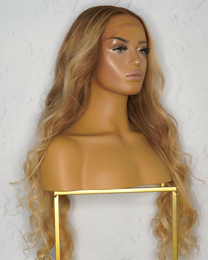 MILAN Dark Blonde Ombre Human Hair Lace Front Wig - Milk & Honey Wigs