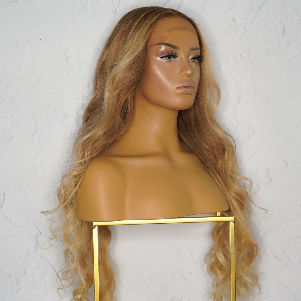 MILAN - Dark Blonde Ombre - Human Hair Wig | Blonde, 26 Inch, 13x6 Lace Front, Human Hair | Milk & Honey Wigs