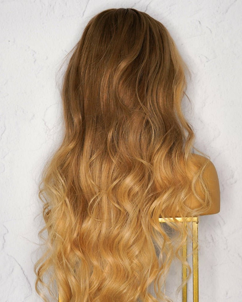 MILAN Dark Blonde Ombre Human Hair Lace Front Wig - Milk & Honey Wigs