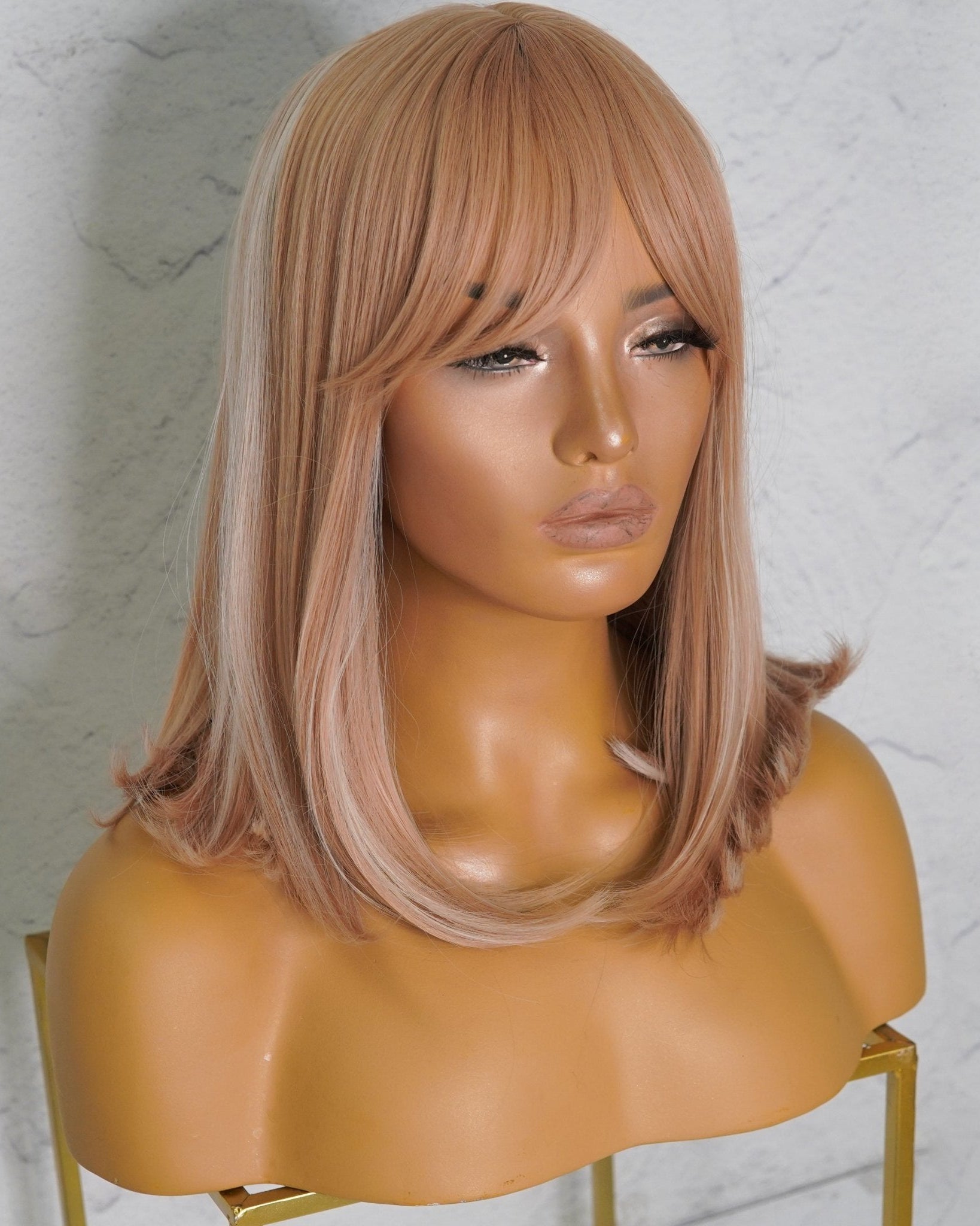 MIMI Strawberry Blonde Fringe Wig - Milk & Honey Wigs